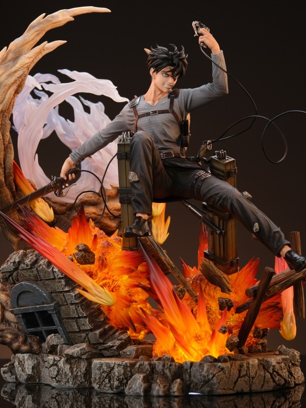Model Power Studio Attack on Titan Levi Ackerman Street Fighting 1/6 Statue